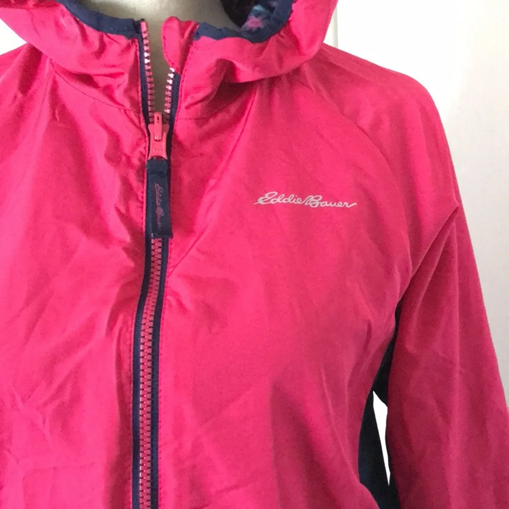 Eddie Bauer Girls' Lightweight Reversible Hooded Fleece Jacket | M 10-12